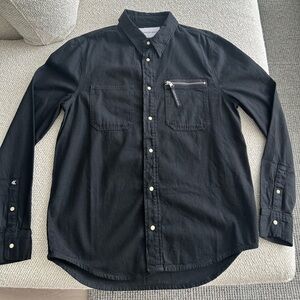 Calvin Klein Jeans Black Casual Button Down Shirt